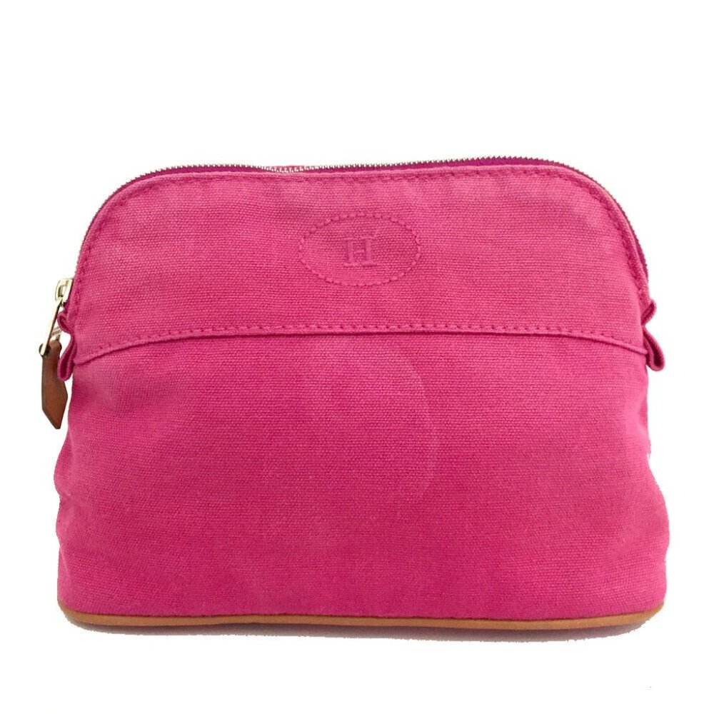 HERMES Bolide Canvas Pochette Cosmetics Pouch